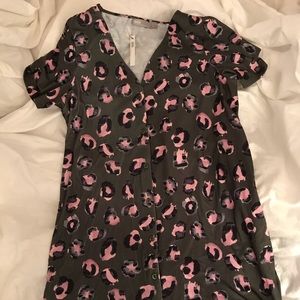 ASOS “leopard” print shirt dress