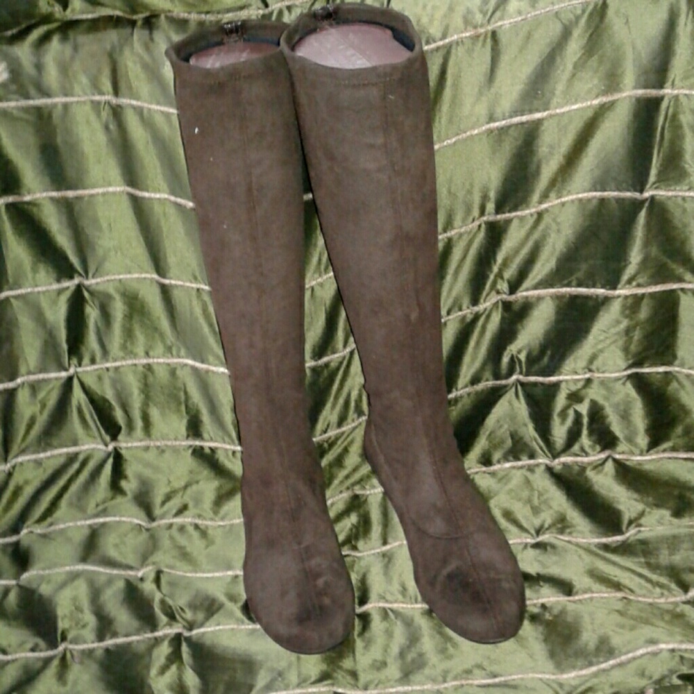 COUTURE DONALD J. PLINER FAUX SUEDE KNEE BOOTS
