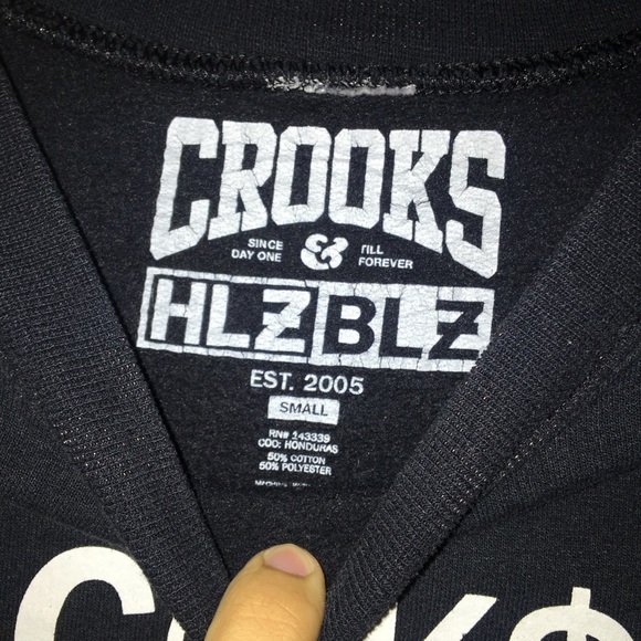 Crooks & Castles/HLZBLZ Black Crewneck - Picture 2 of 2
