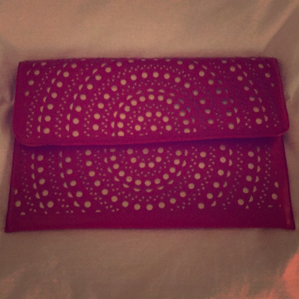Red clutch purse