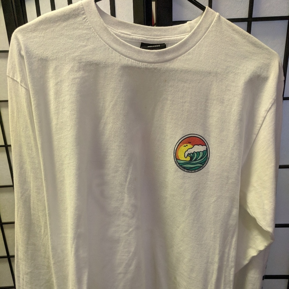 White long sleeve stussy t shirt