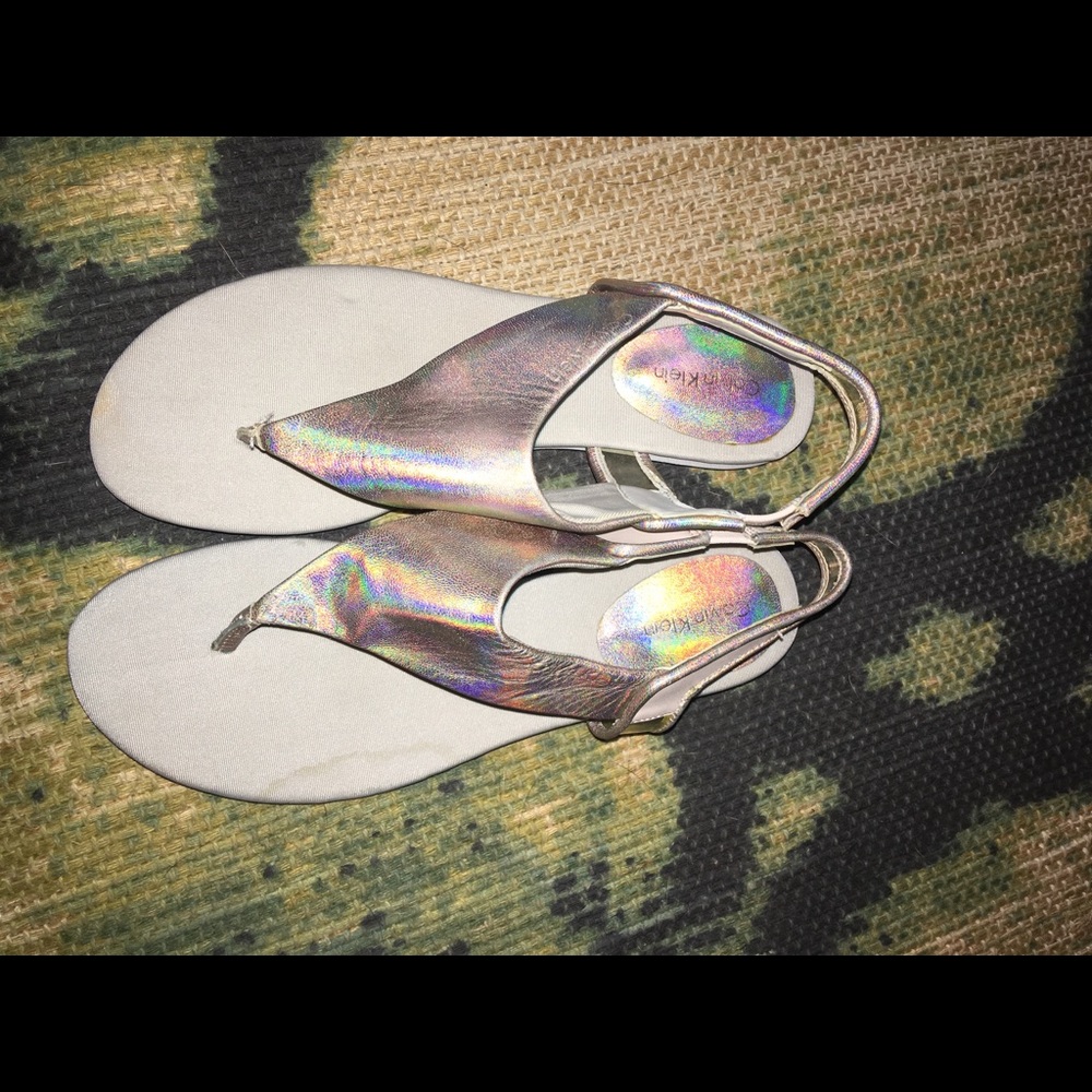 Calvin Klein holographic sandal