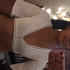 White crop top