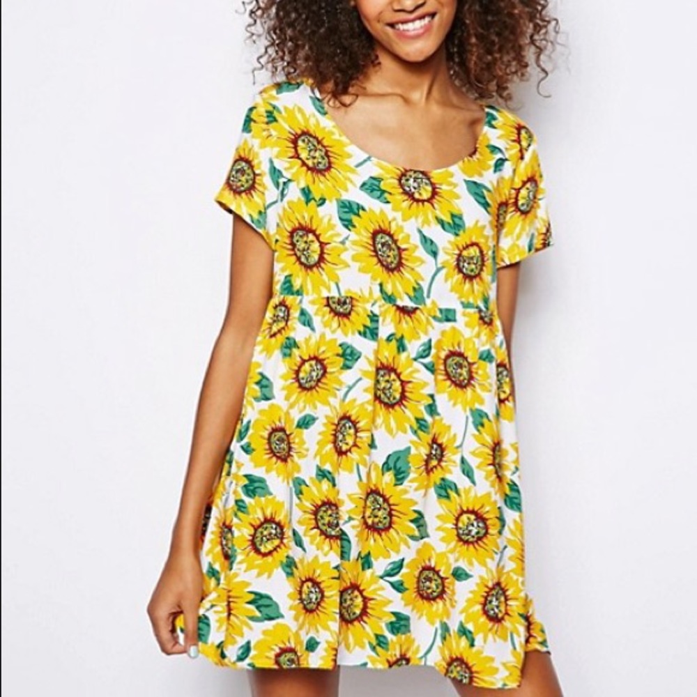 American apparel sunflower dress babydoll
