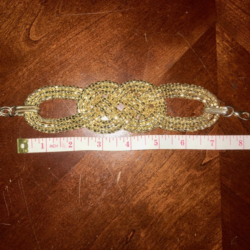 Gold Braided Formal Bracelet