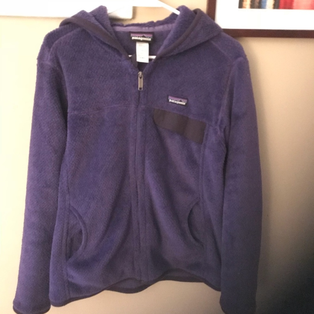 Patagonia full zip hooded fleece L
