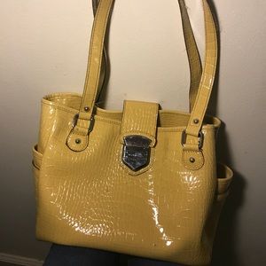Liz Claiborne yellow gator skin purse
