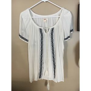 White Peasant Top