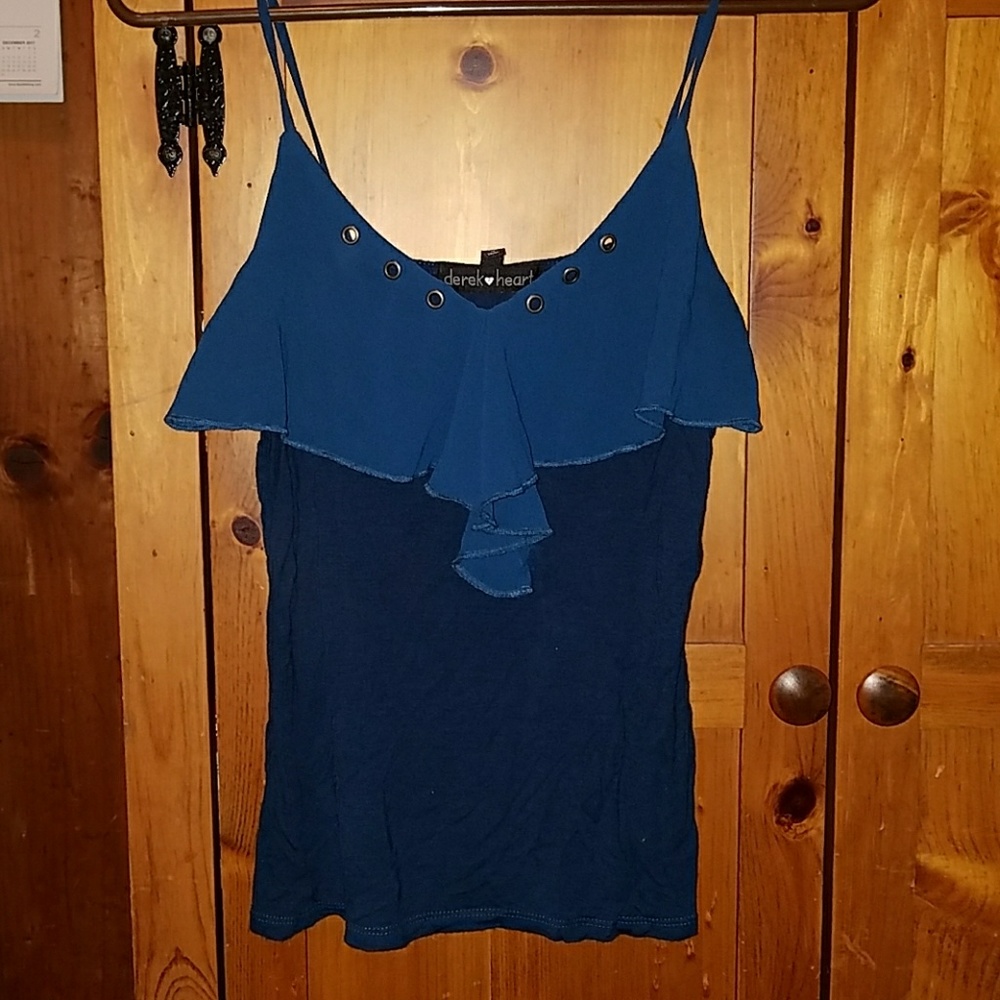 Navy spaghetti strap tank top