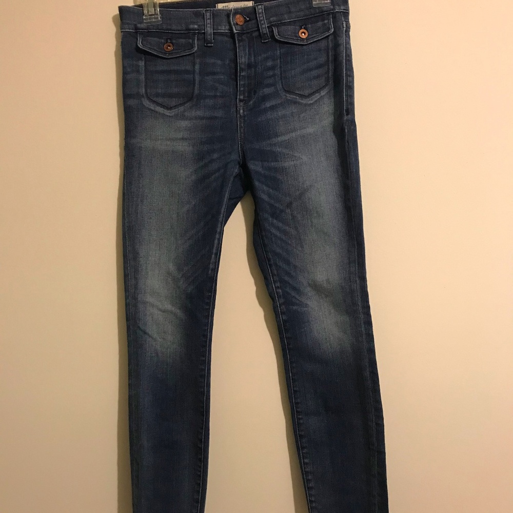 Madewell Sz 27 High Riser Crop Sailor Pockets