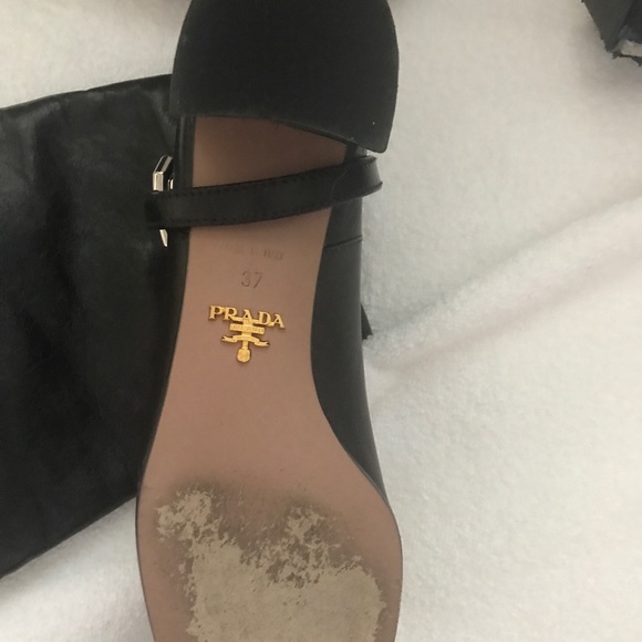 Prada Donna Calzature Black Boots size 7 - Picture 4 of 4