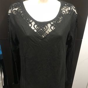 Maurice's long sleeve shirt with lace