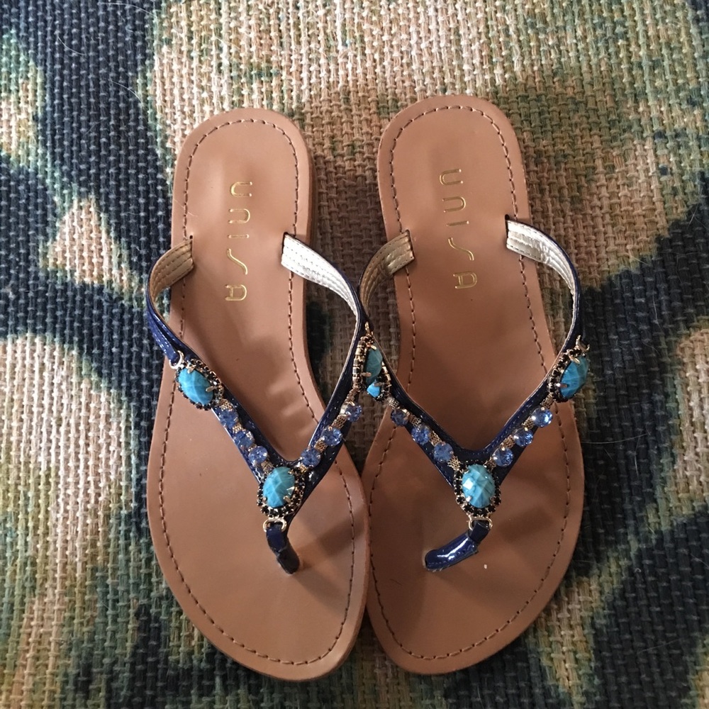 Blue Jewel Unisa Sandals