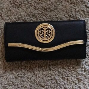 Black and gold wallet