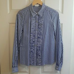 Crisp seersucker kate spade blouse