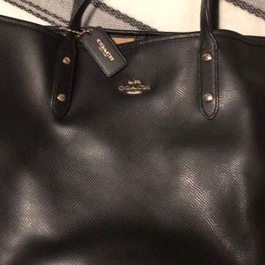 Large black Coach tote