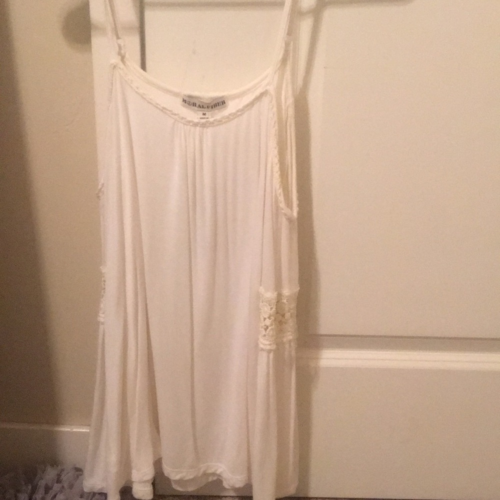 White shoulder peep shirt