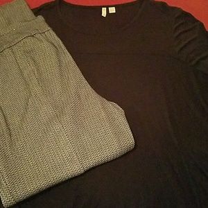 Navy top with white & Navy pants