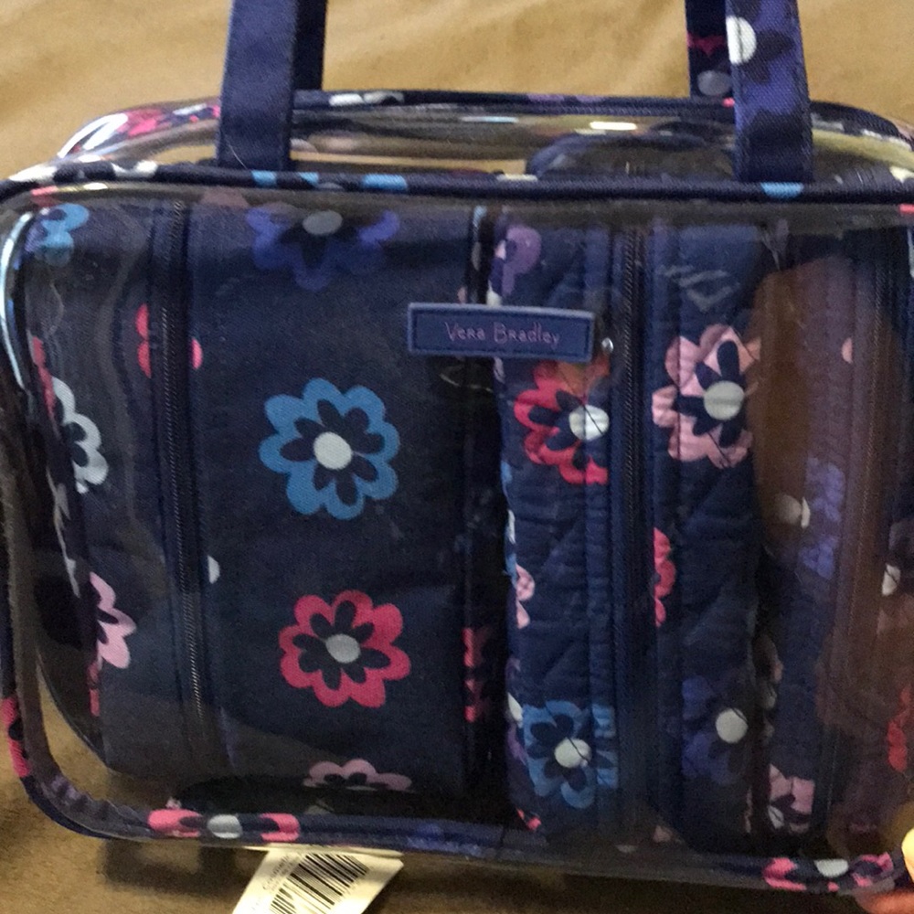 Vera Bradley 4 pc cosmetic organizer