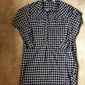 Madewell flannel shirt dress