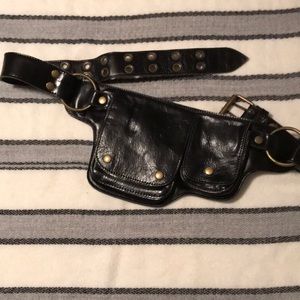 Real leather hip utility belt