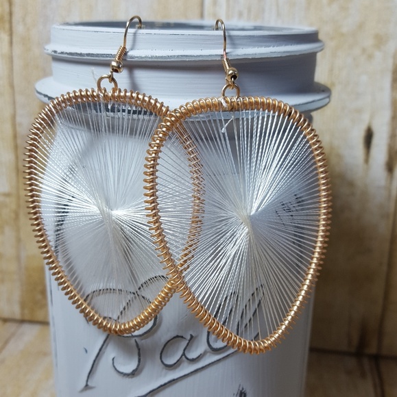 NWOT. Dangle earrings. Gold tone. - Picture 1 of 4