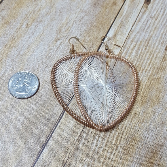 NWOT. Dangle earrings. Gold tone. - Picture 2 of 4