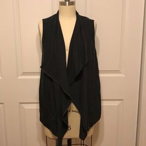DKNY Silk Zip Vest
