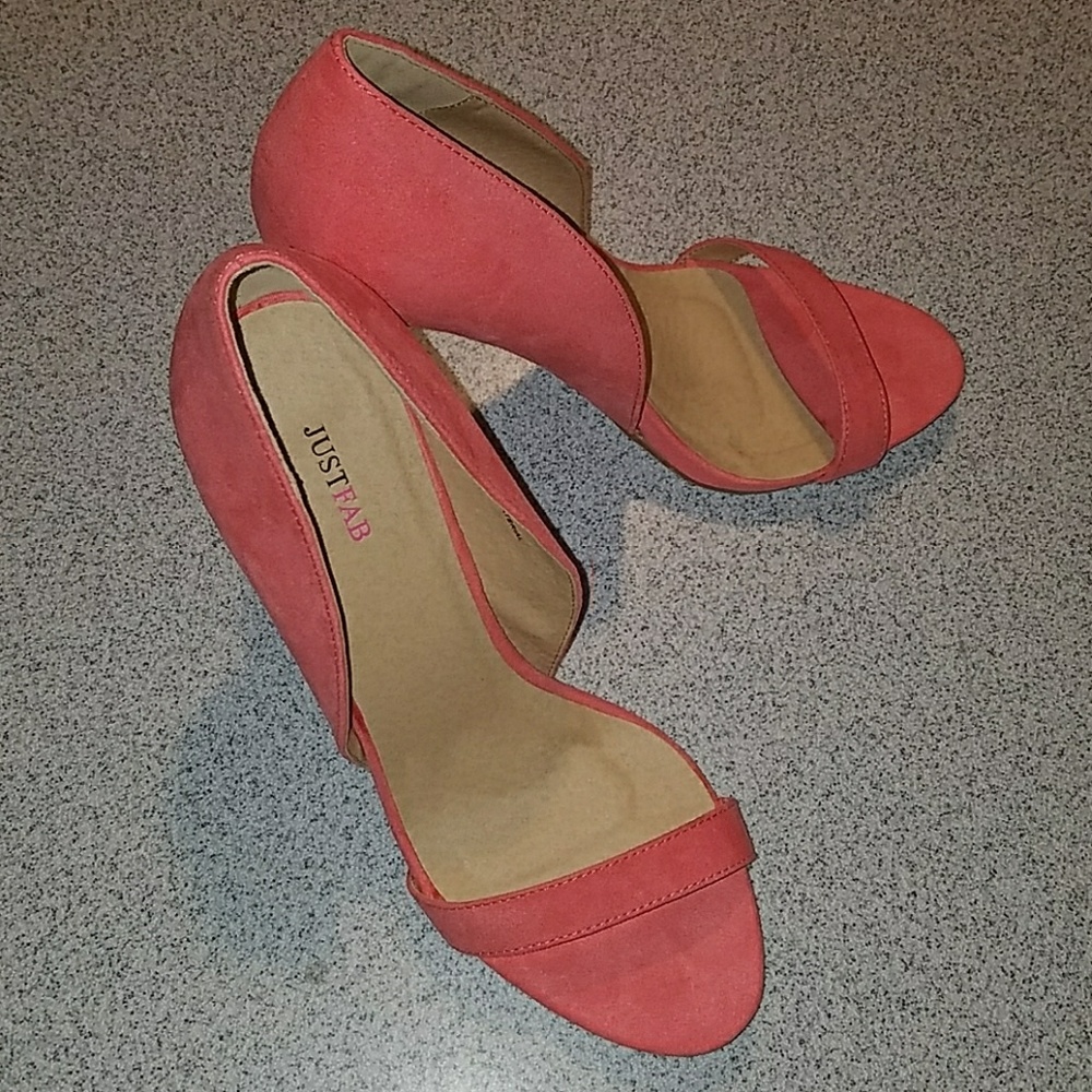 JustFab Amana Coral Heels