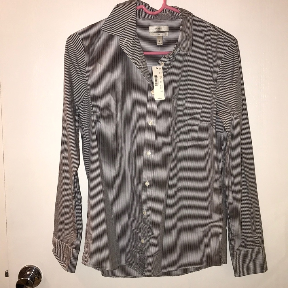 J. Crew Women’s Boy Fit Striped Button Down