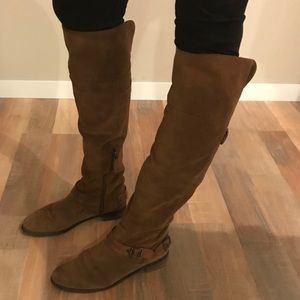 Olive Knee-High Boots