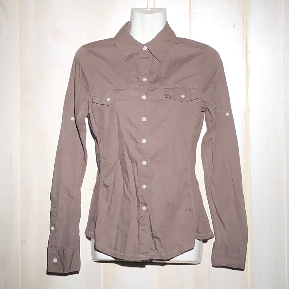 Converse One Star button down long sleeve brown xs
