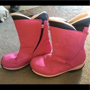 Lands end winter snow or rain boots pink size 7