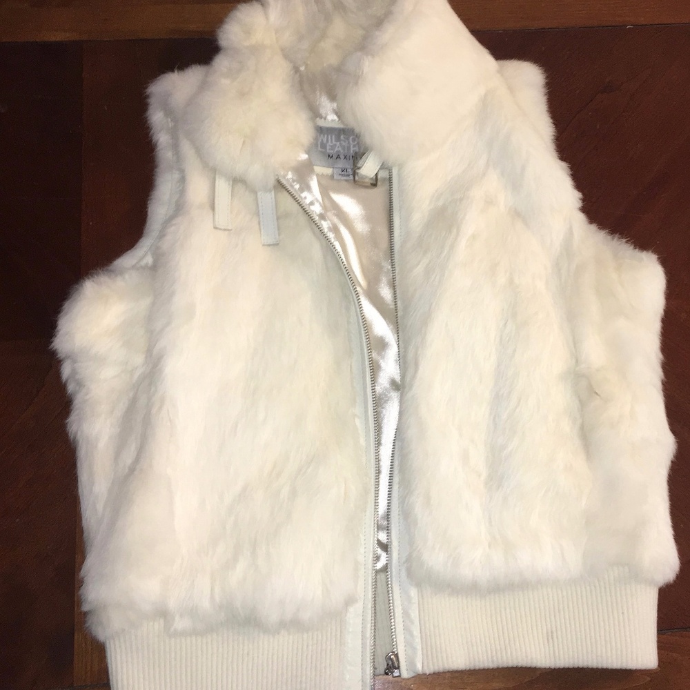 White Rabbit Fur Vest - Wilsons Leather