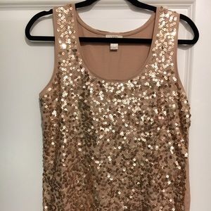 Ann Taylor LOFT Sequin Tank Top