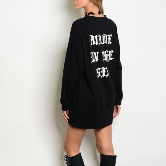 6 God “Made in the Six” Long-Sleeve T-Shirt/Dress - Picture 2 of 6