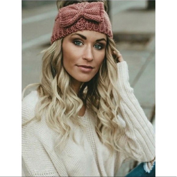 🦄 Host Pick Dusty Rose Bow Headband 🦄 - Picture 4 of 4