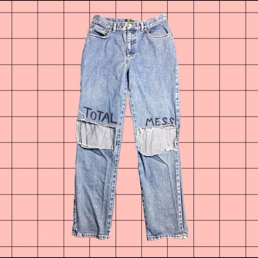 vintage reworked ralph lauren jeans