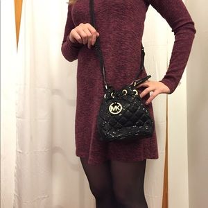 Michael Kors Shimmery Crossbody Bag in Black