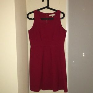 Ann Taylor Loft Fit and flare dress in Red!