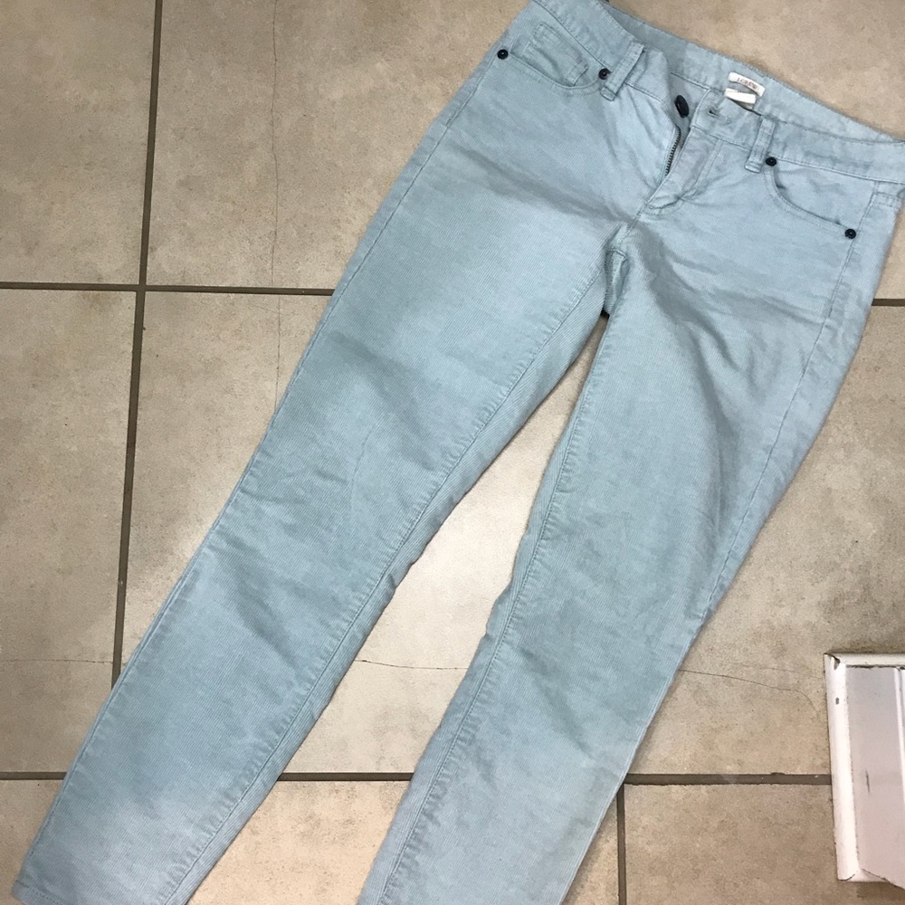 J. Crew toothpick 25 light blue corduroy