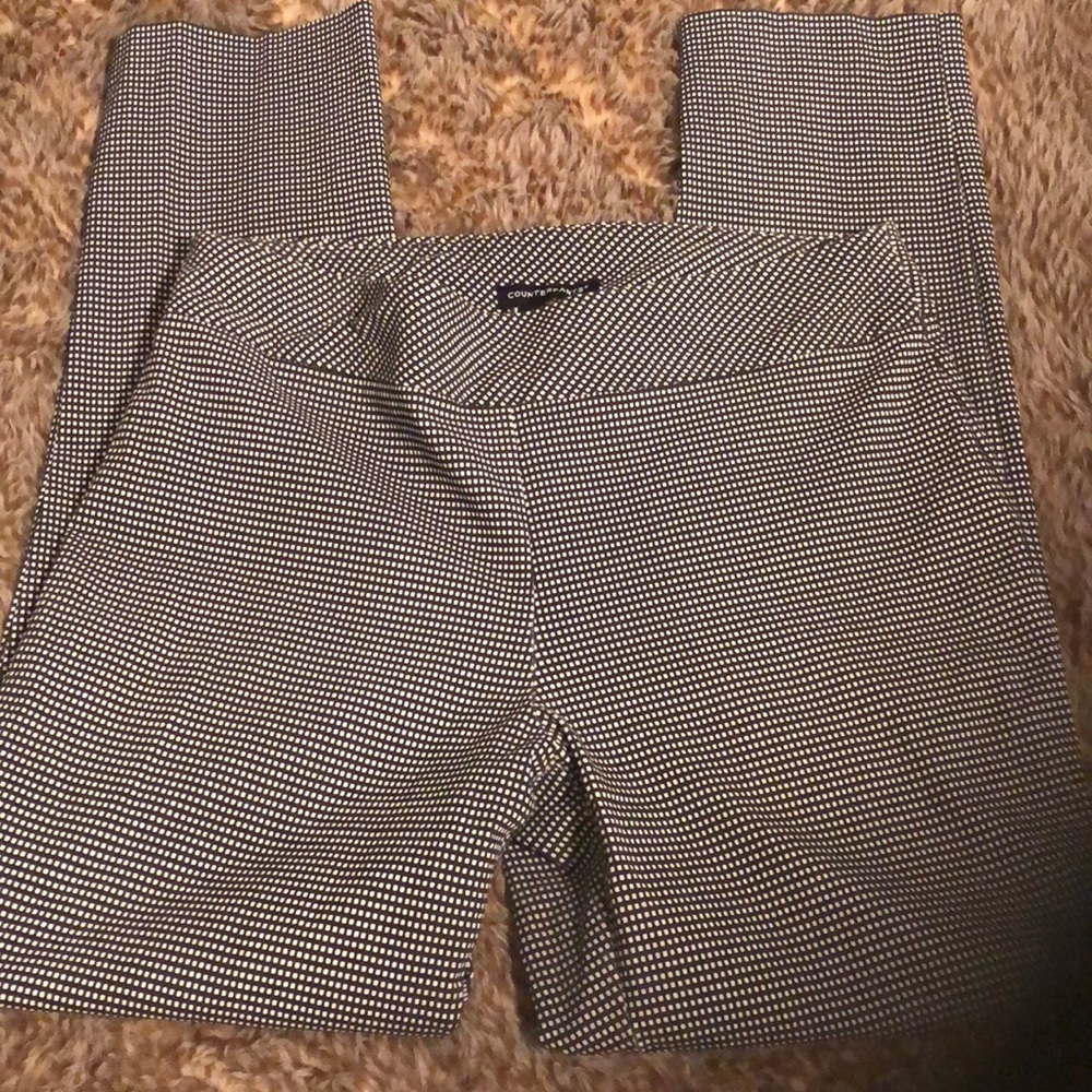 Counterparts Pull-On Skinny Print Dress Pants, 12