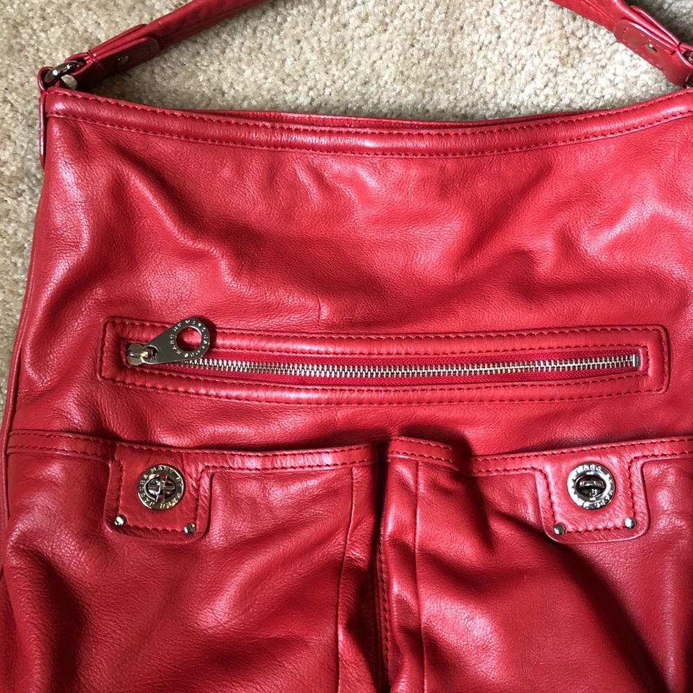 Red Marc Jacobs leather handbag