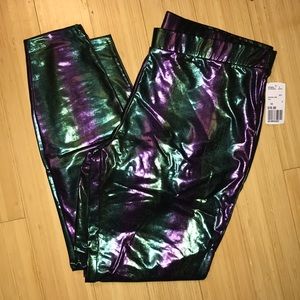 Forever21+ Iridescent Oil Slick Leggings NWT
