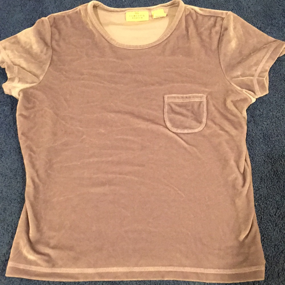 LIMITED america purple velvet short sleeve