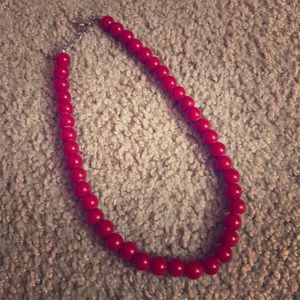 Red beaded necklace