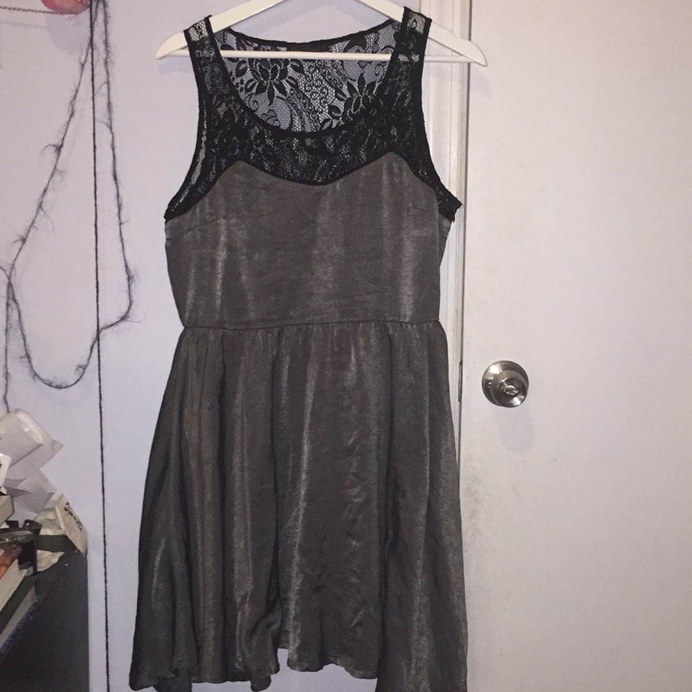 Beautiful black and shiny dark grey dress