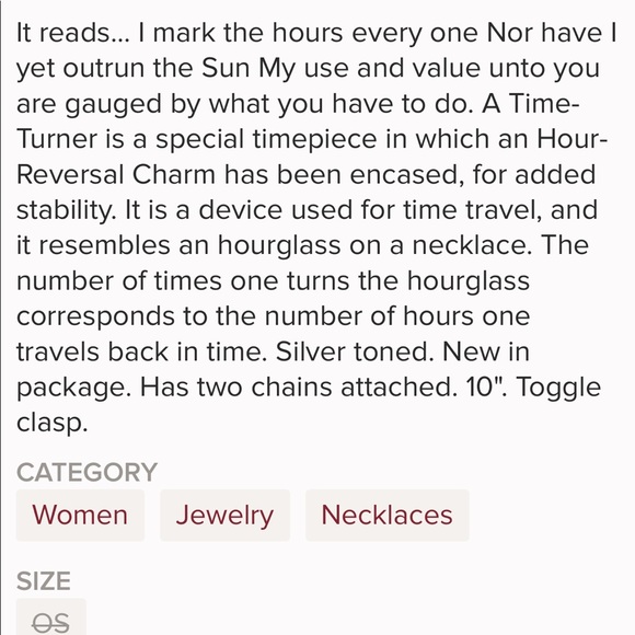 Time Turner Necklace - Picture 4 of 4