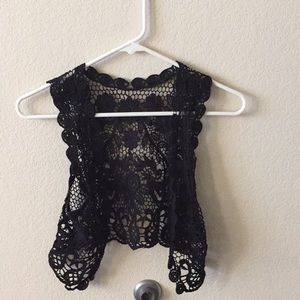 Black lace cover up