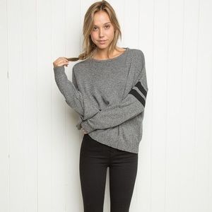 Gray Striped Brandy Sweater